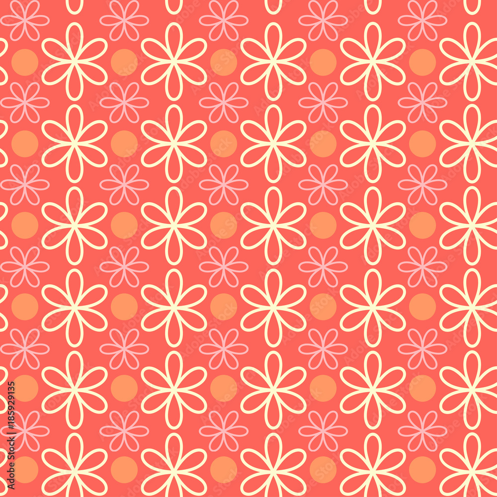 Fototapeta premium Abstract flower pattern wallpaper. Endless texture for wallpaper, fill, web page background, surface texture.