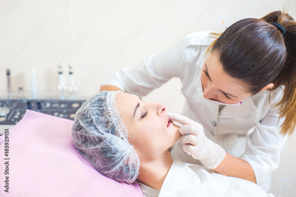 .Lip augmentation, cosmetology, beauty, plastic surgery
