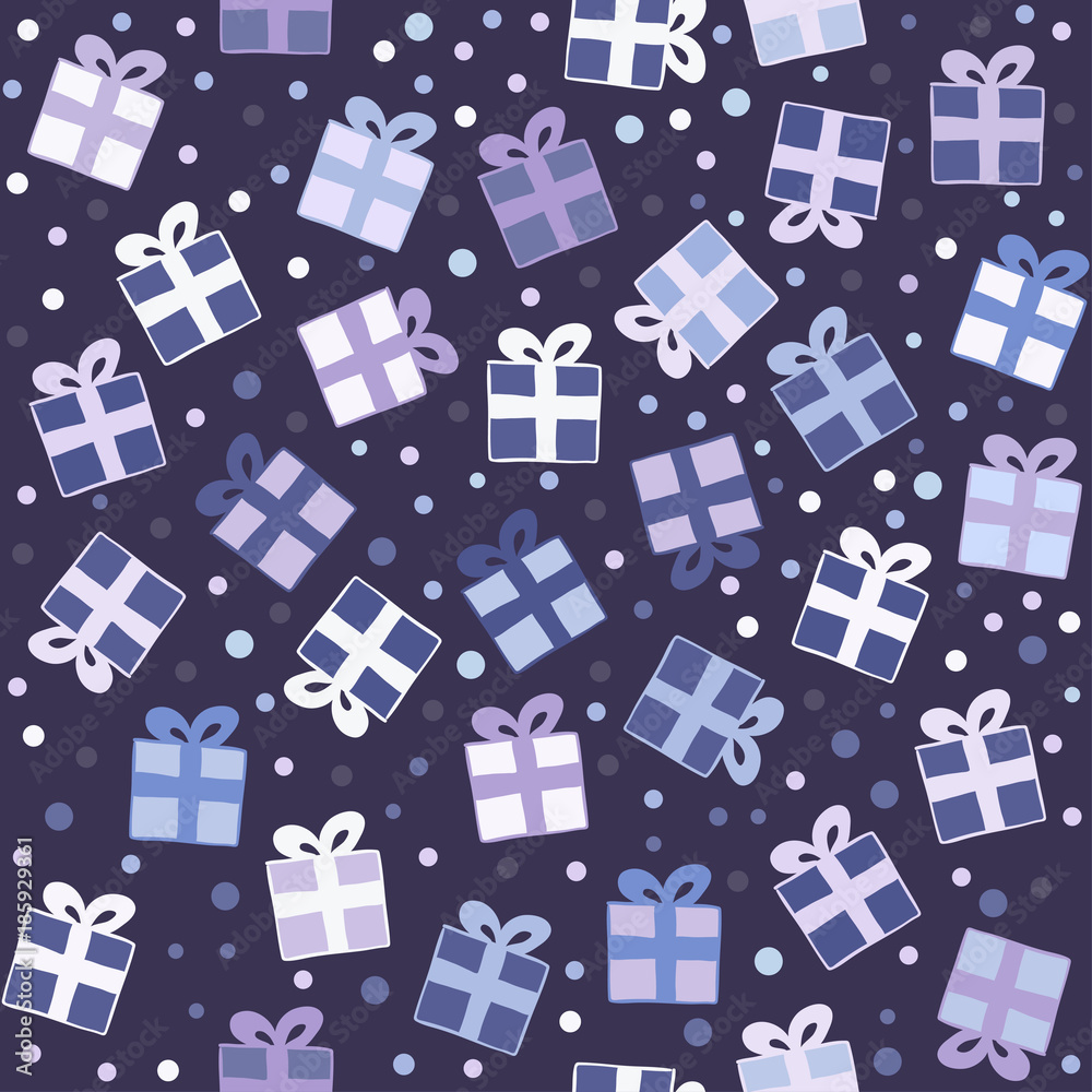 Vector Seamless Gift Pattern. Can be used for textile, website background, book cover, packaging.