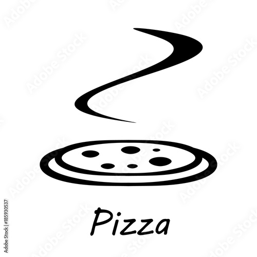 Logo pizza in black and white