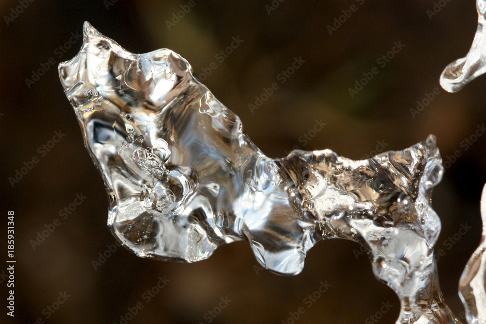ice frozen water nature macro details 1 Stock Photo | Adobe Stock