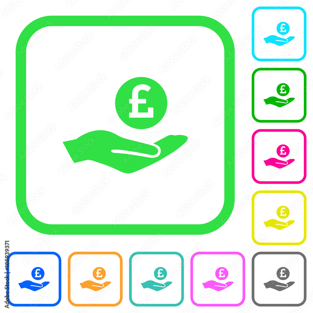 Pound earnings vivid colored flat icons icons Pound earnings vivid colored flat icons icons
