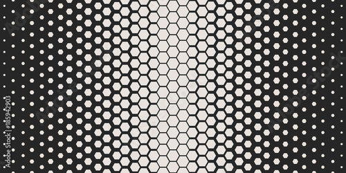 Abstract geometric pattern. Hipster fashion design print hexagonal pattern. White honeycombs on a black background. Vector.
