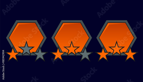 Level complete badges vector set