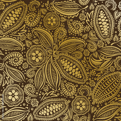 cacao beans seamless pattern