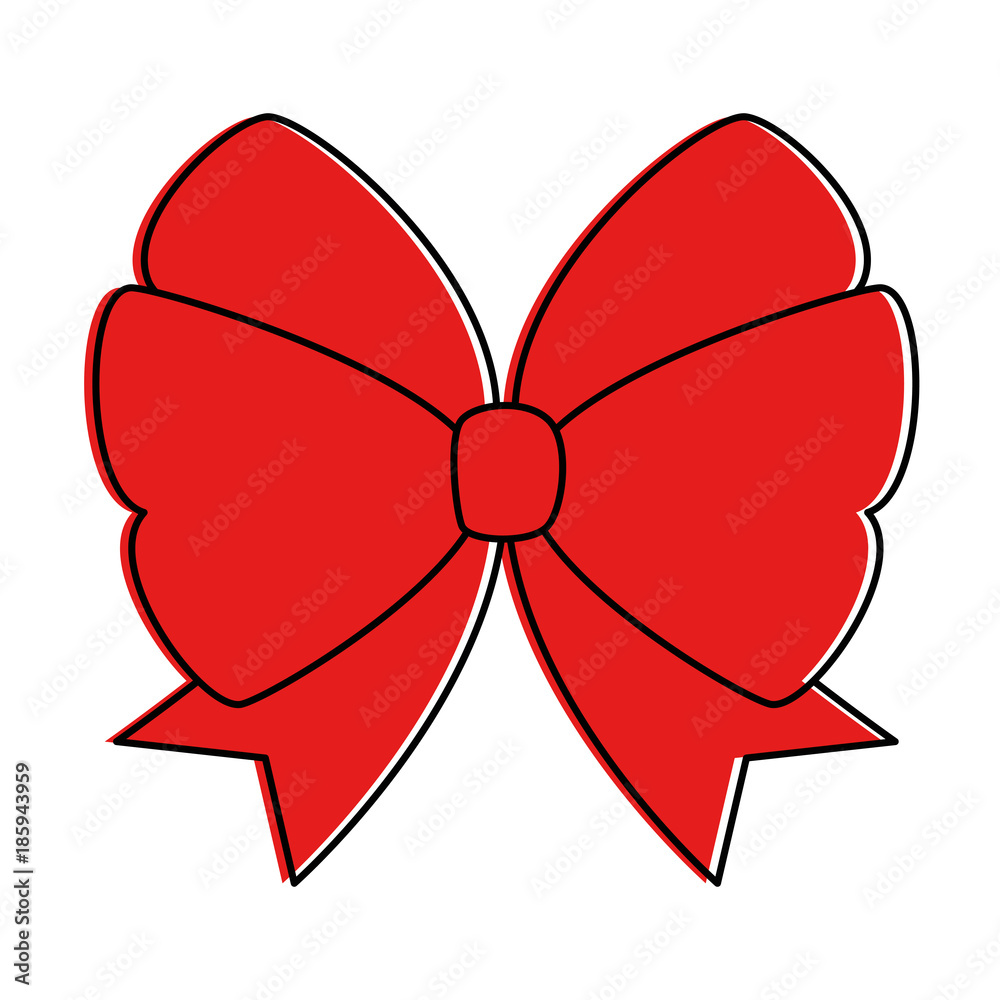bowntie ribbon isolated icon vector illustration design