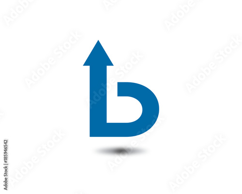 Free Download b letter arrow logo - GFXLoad