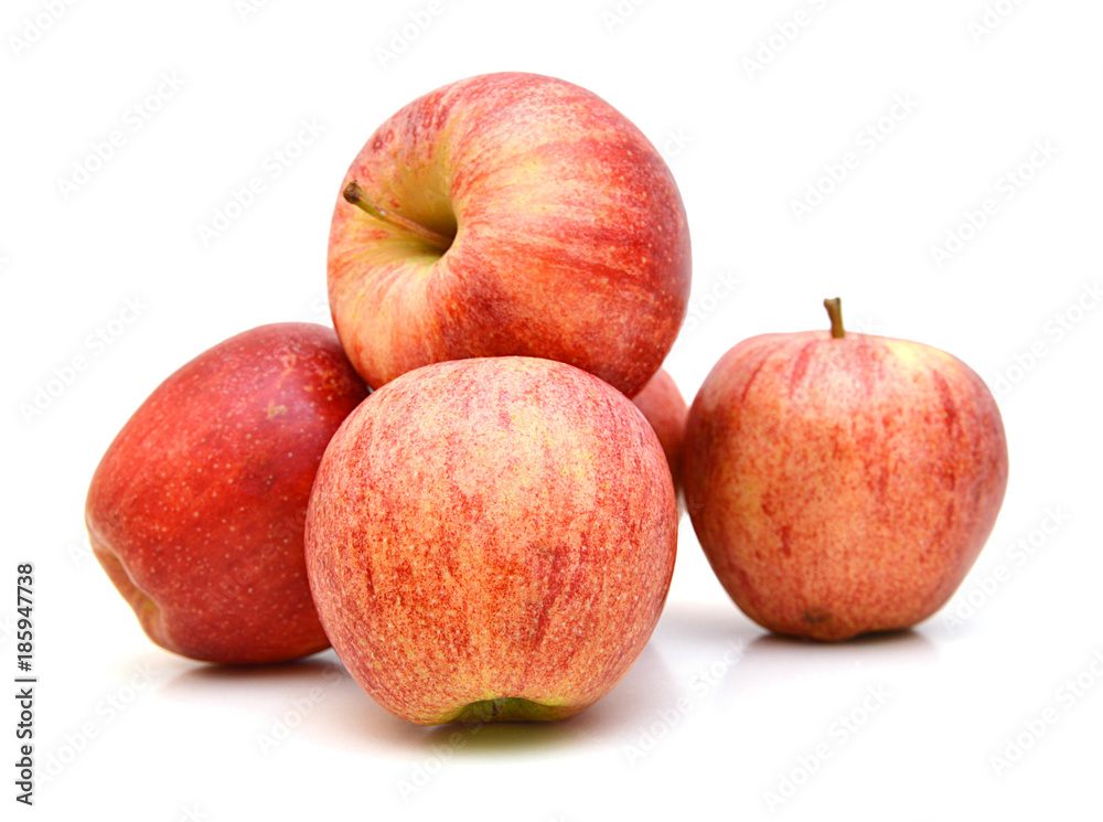 Fresh red apples isolated on white background Fresh red apples isolated on white background