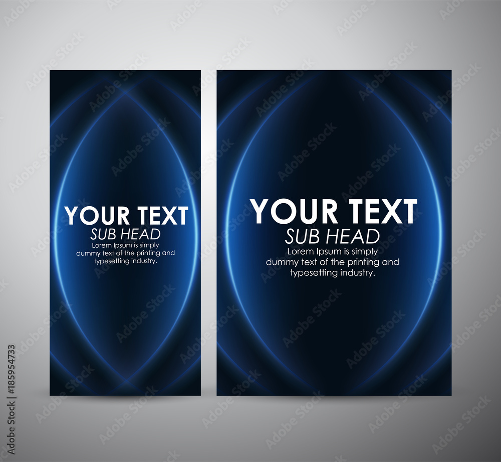 Fototapeta premium Brochure business design Abstract blue line curve pattern background. 