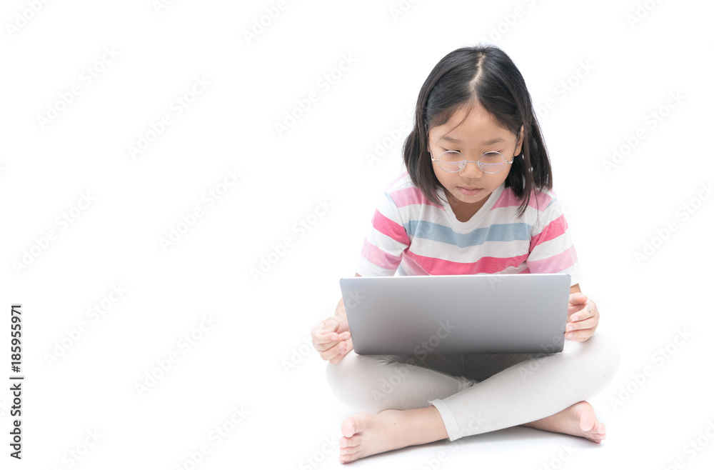 asian cute girl student using laptop to do homework asian cute girl student using laptop to do homework