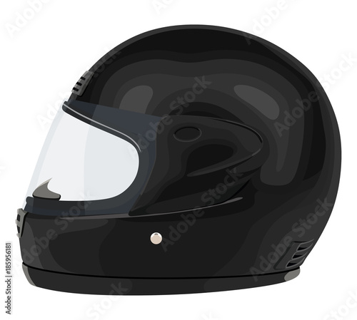 Black motorcycle helmet