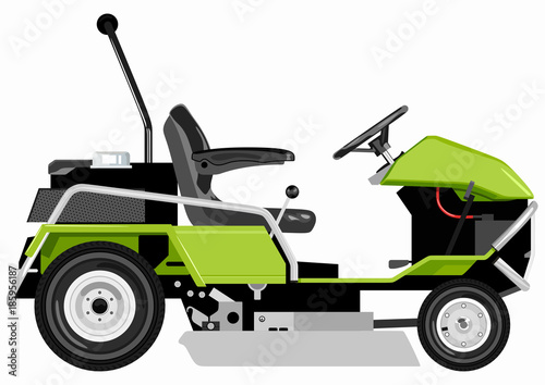 Green lawnmower