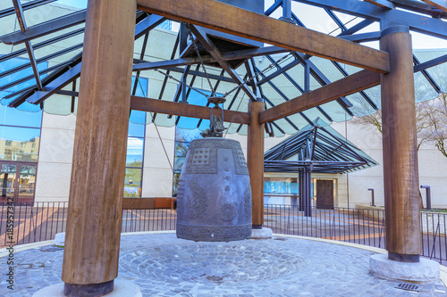 Schilderij op canvas Sapporo Friendship Bell, located outside the Oregon Convention Center in the Lloyd District