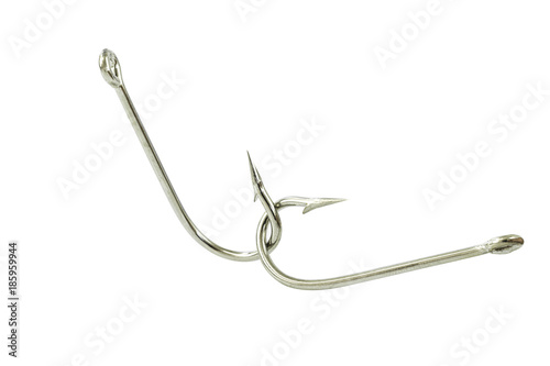 fish hook isolated on a white background
