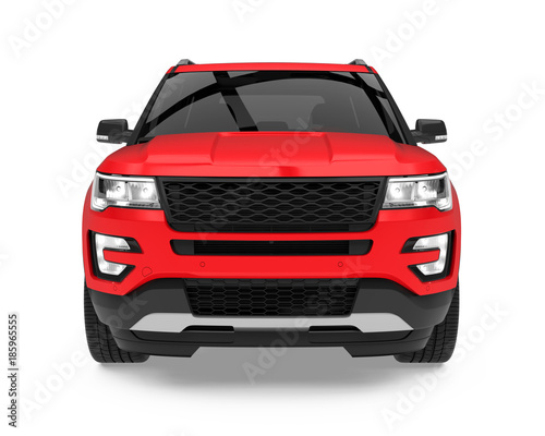 Obraz na płótnie Red SUV Car Isolated