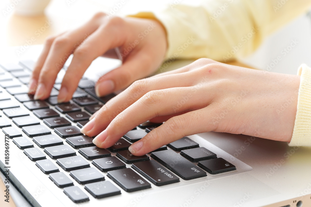 Young woman doing desk work