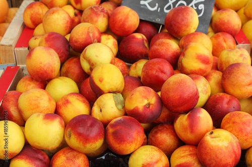 Nectarines in the market