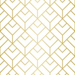 Fototapete Goldene abstrakte geometrische Muster Luxuriöse goldene Linien geometrisch  © Aylin Art Studio