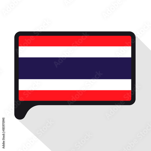 Free Download Speech Bubble flag of Thailand. The symbol of Independence Day, a souvenir, a button language, an icon. - GFXLoad