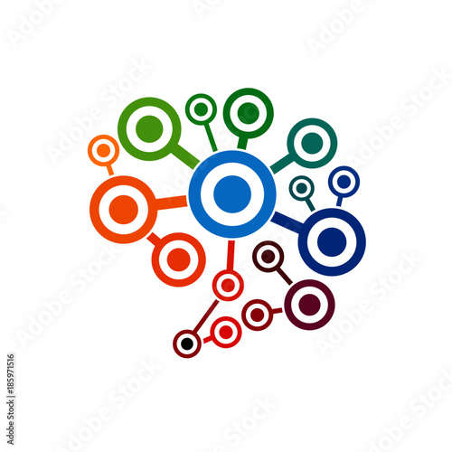 abstract brain logo vector