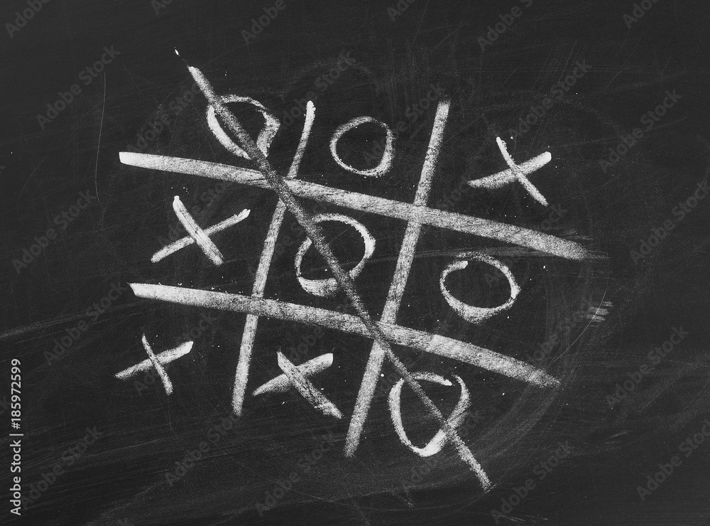 Tic Tac Toe Blackboard - Free Play & No Download