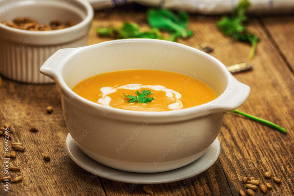 Pumpkin and carrot soup Pumpkin and carrot soup