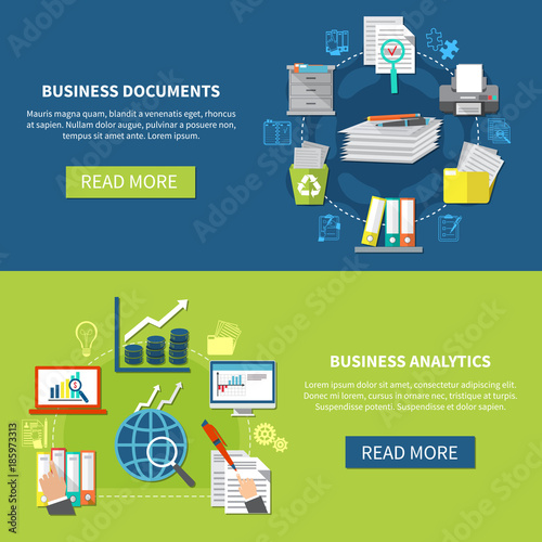 Business Items Banner Set