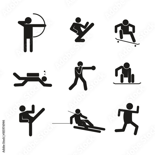 Sport Abstract Symbol Vector Illustration Graphic Set