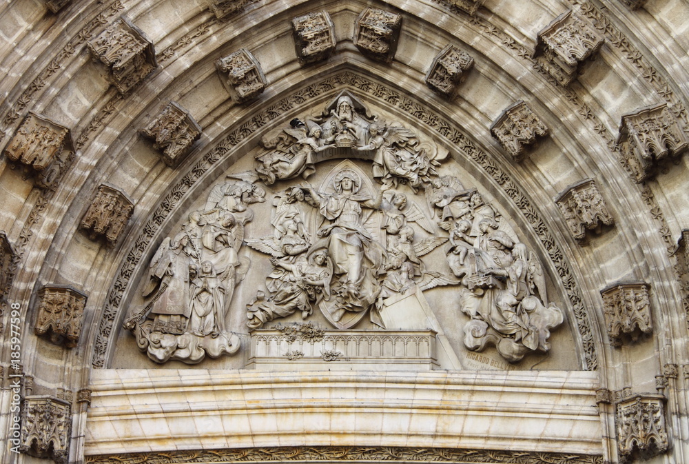 Entrance door of Sevilla Cathedral, Spain