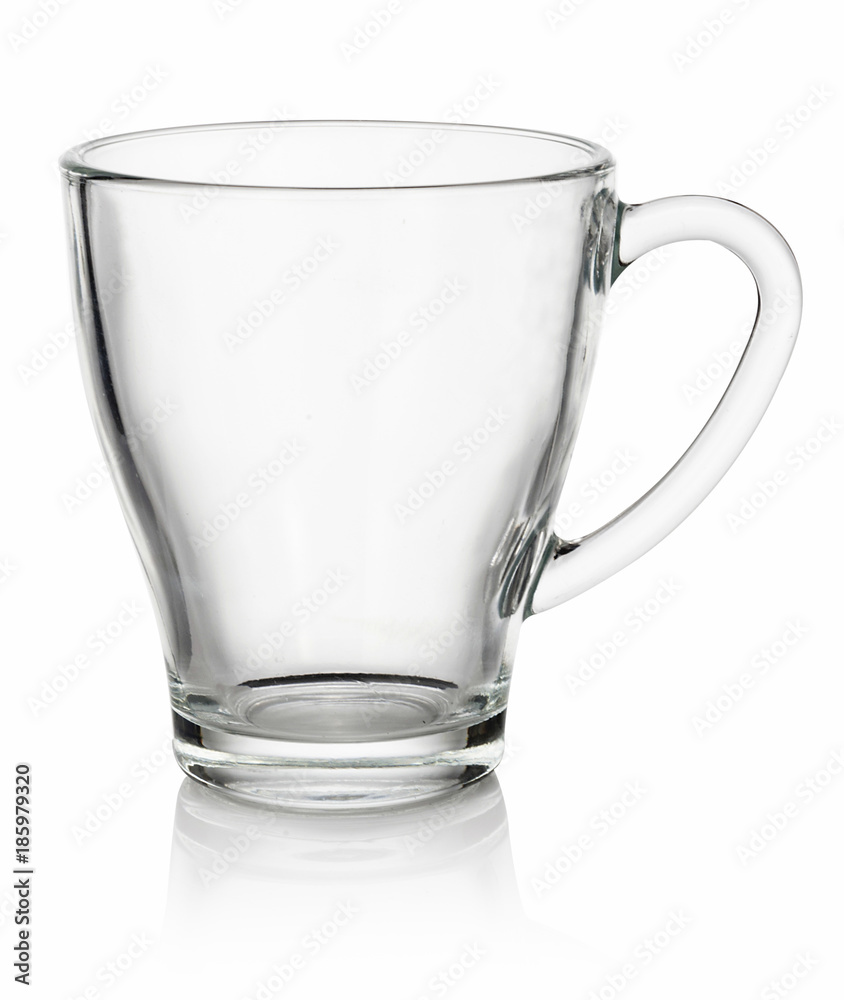 Empty glass cup on white background Empty glass cup on white background