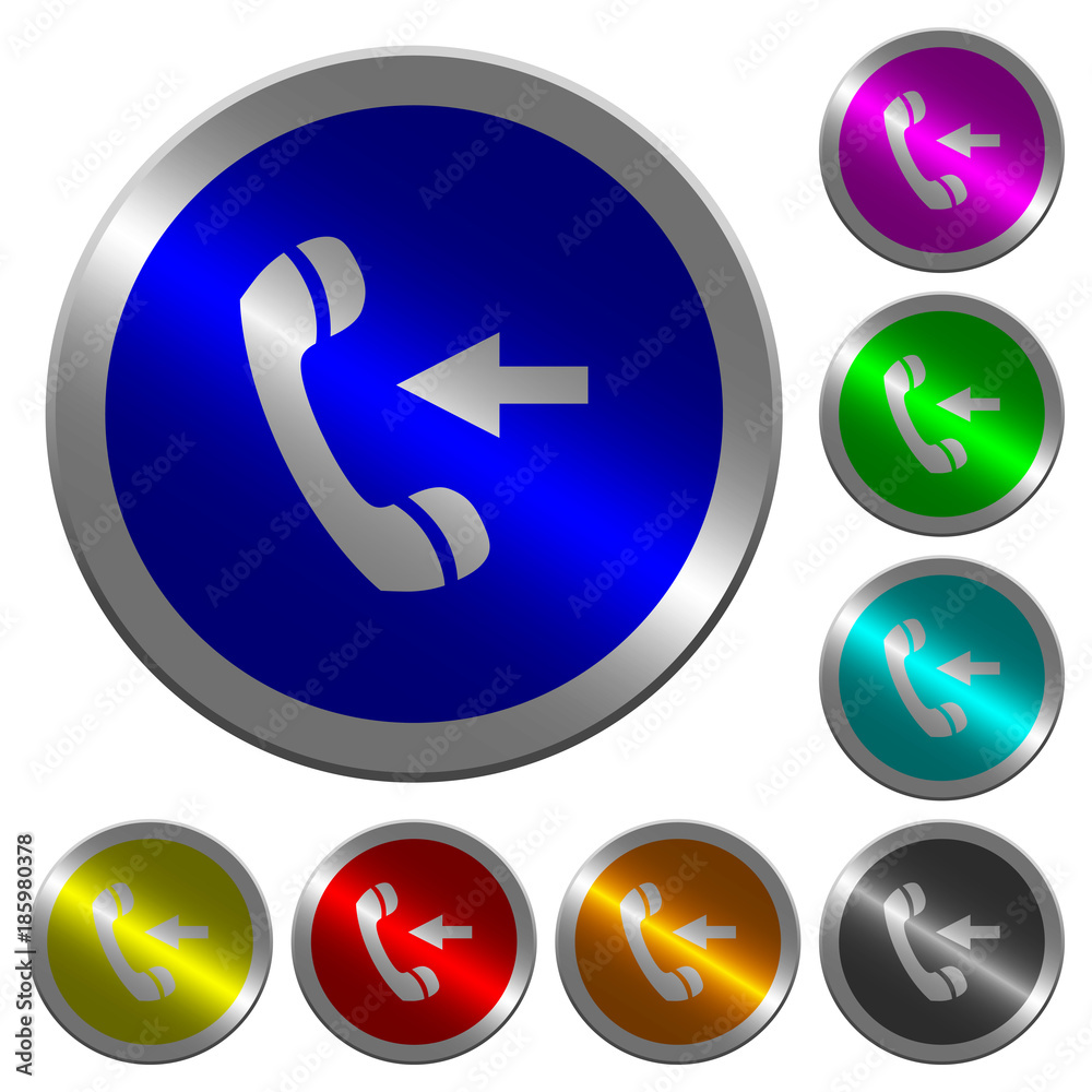 Incoming phone call luminous coin-like round color buttons Incoming phone call luminous coin-like round color buttons
