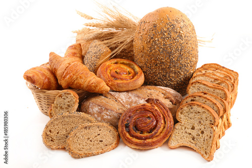 Schilderij op canvas assorted bread and pastry