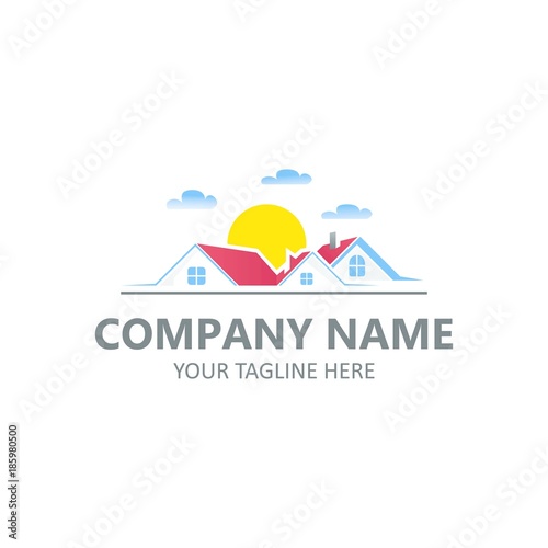 Real estate logo element vector template for company business isolated