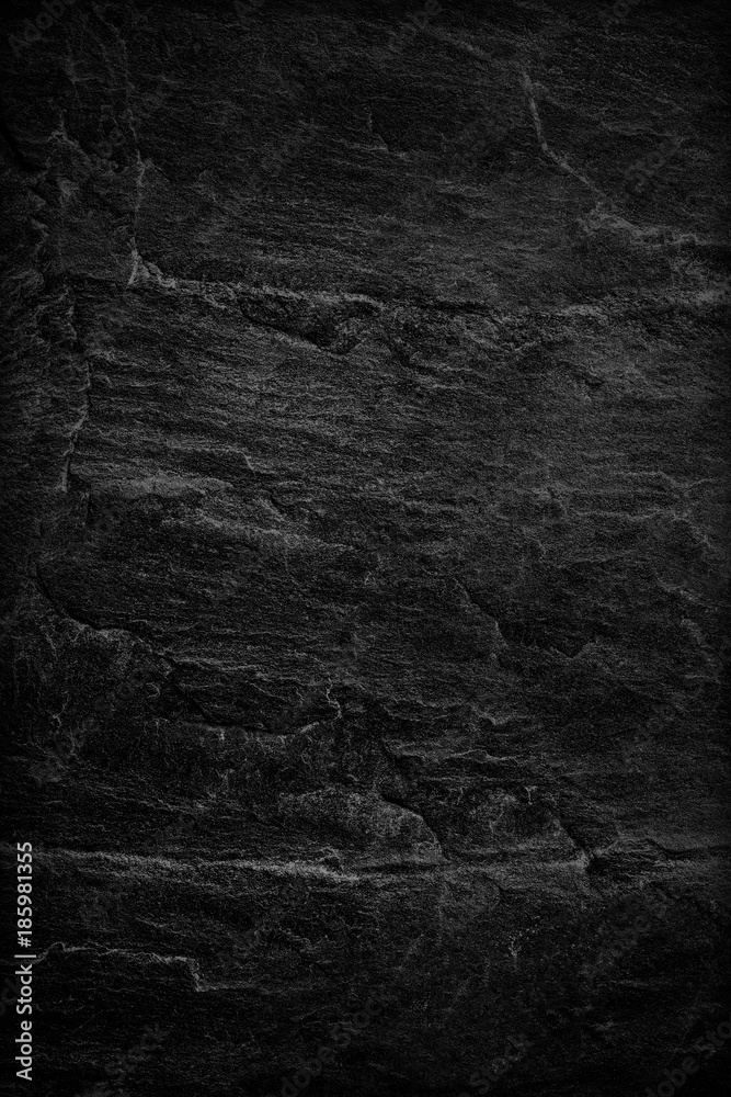 Obraz premium Dark grey black slate background or texture.