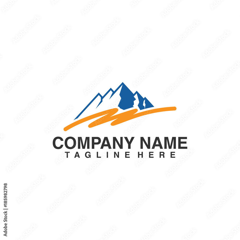mountain and cloud vector logo mountain and cloud vector logo