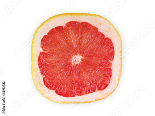 Square grapefruit on a white background