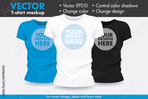 Replace Design with your Design, Change Colors Mock-up T shirt Template