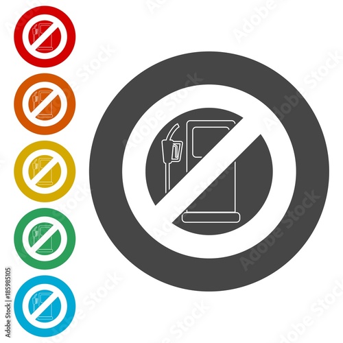No Gas Sign, No fuel warning sign 