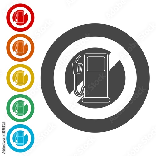 No Gas Sign, No fuel warning sign 
