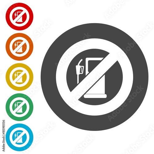 No Gas Sign, No fuel warning sign 