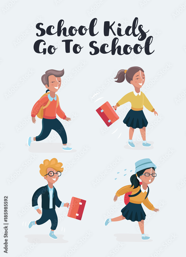 Illustration of school children cartoon Illustration of school children cartoon