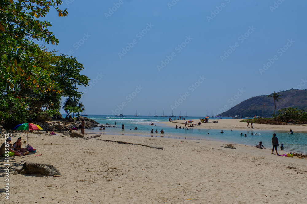 Landscape from Phuket View Point at Nai Harn Beach Located in Phuket Province, Thailand.