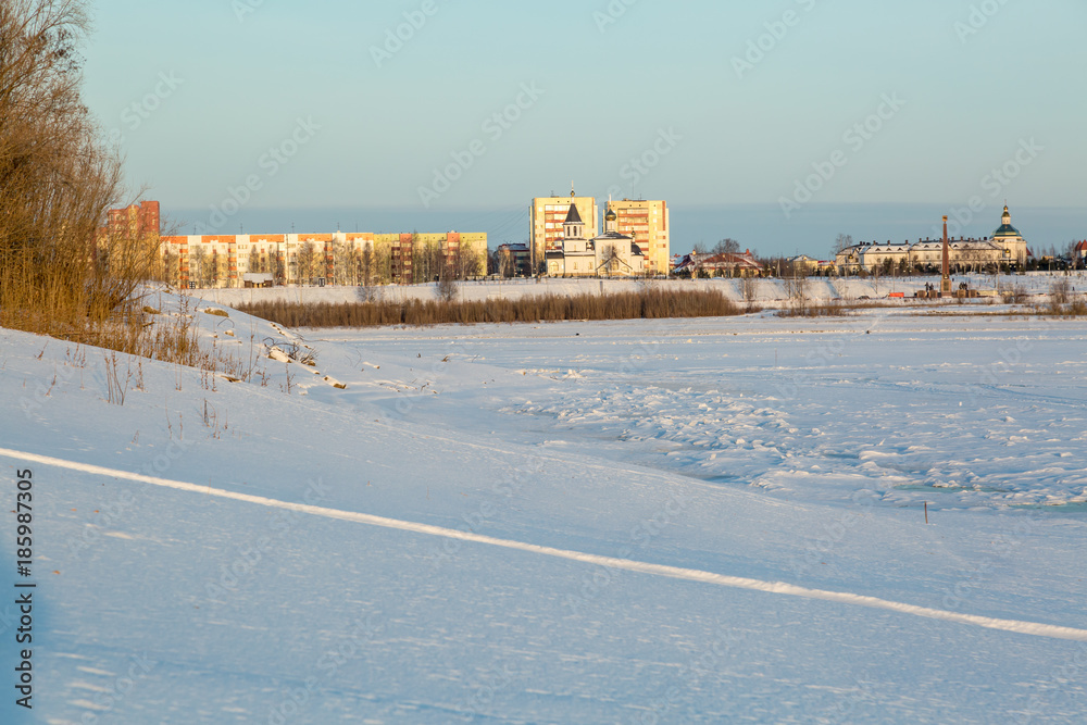 Landscape of a small town