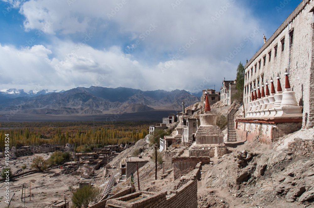 Side of the Thiksey monastery