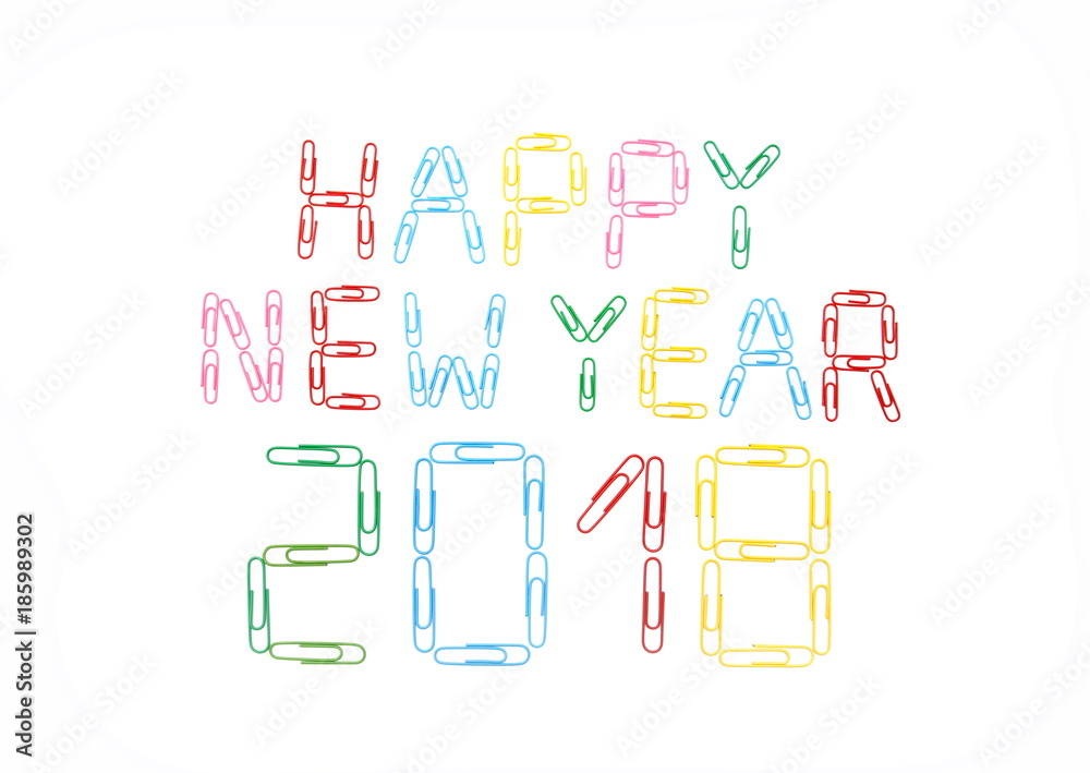 Happy New Year 2017 Büroklammern Happy New Year 2017 Büroklammern