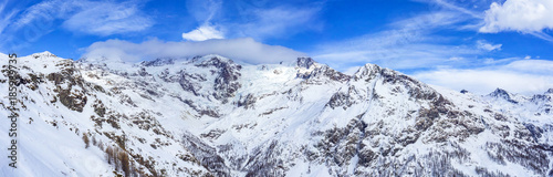 Panorama del Monte Rosa da Gressoney