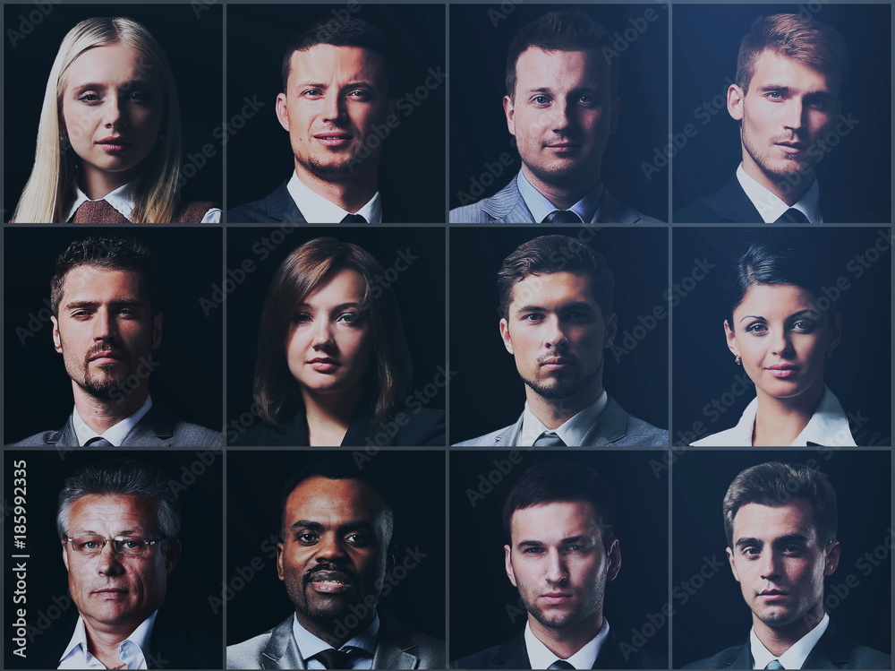 Collage Diverse Faces Expressions People Concept Collage Diverse Faces Expressions People Concept