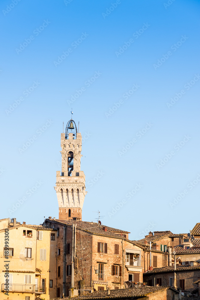 View of the old town of Siena, Italy