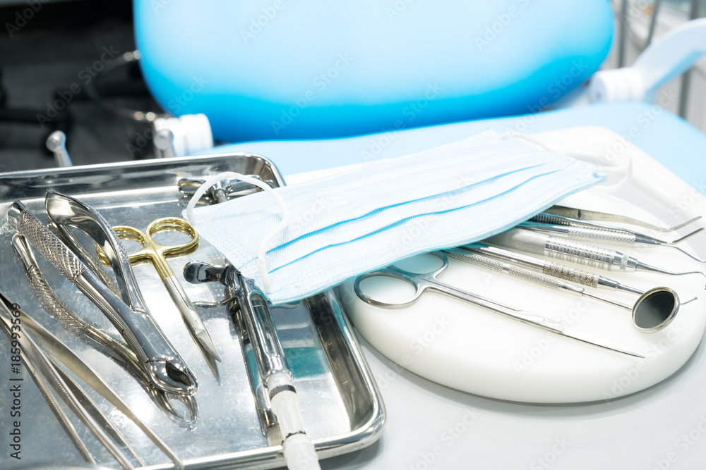 Dental tools used for dentist in the office or clinic. Dental tools used for dentist in the office or clinic.