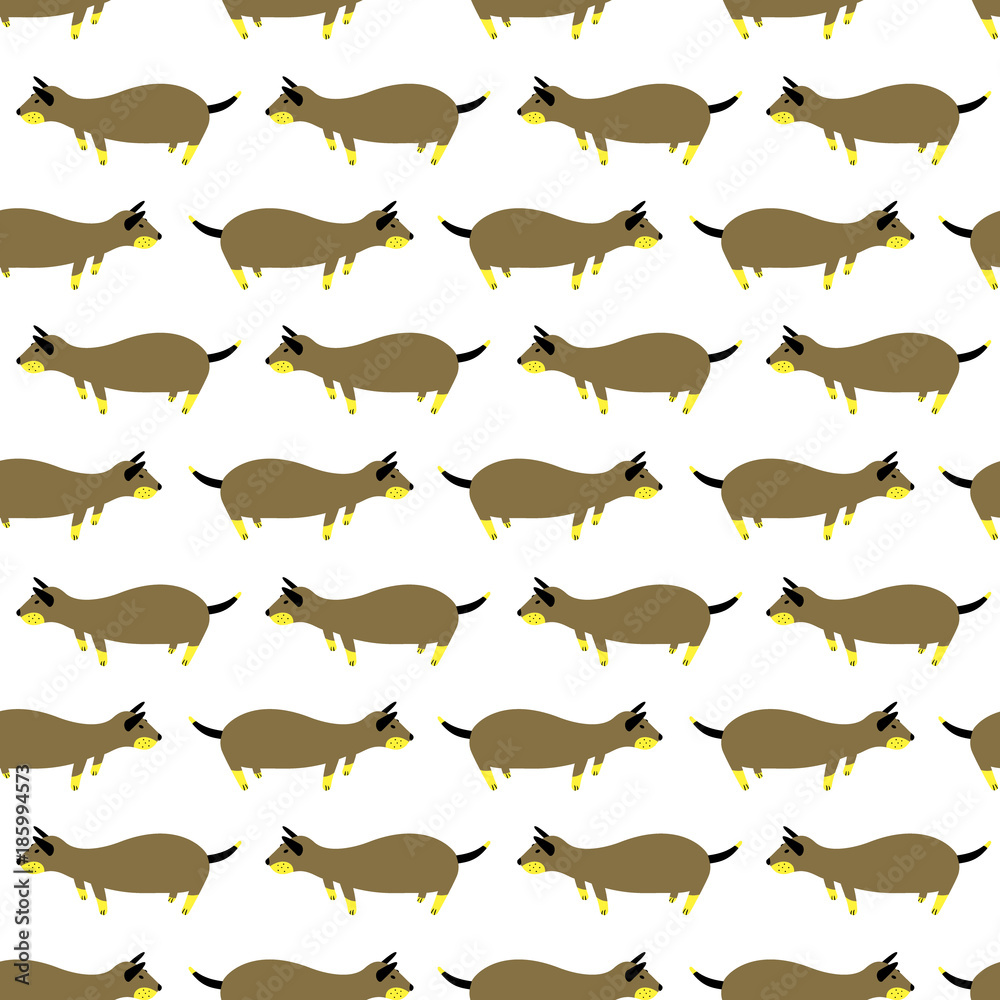 Cute dogs seamless pattern. Background with pets character in doodle simple style. Cute dogs seamless pattern. Background with pets character in doodle simple style.